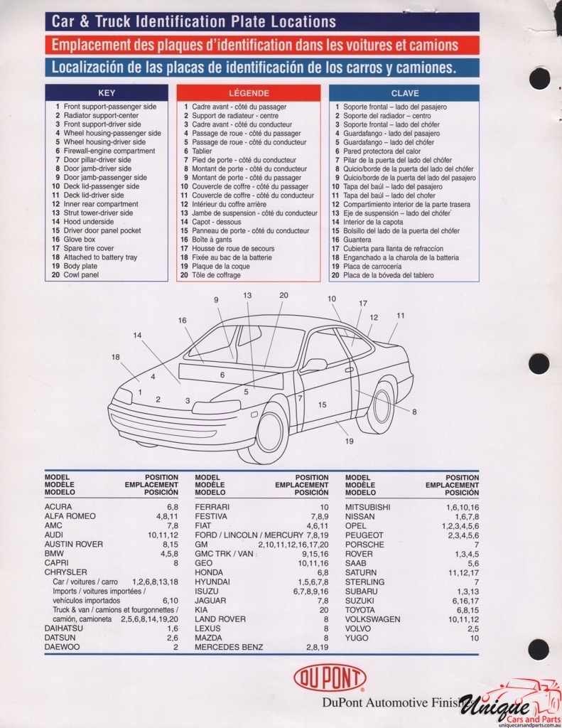 2004 Chrysler Paint Charts DuPont 11